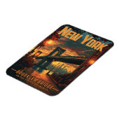 Magnet Flexible Brooklyn Bridge Sunrise - Un Voyage Étonnant (Côté Gauche)