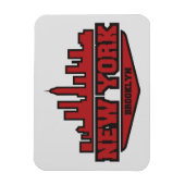 Magnet Flexible Brooklyn New York | Script de style de bloc (Vertical)