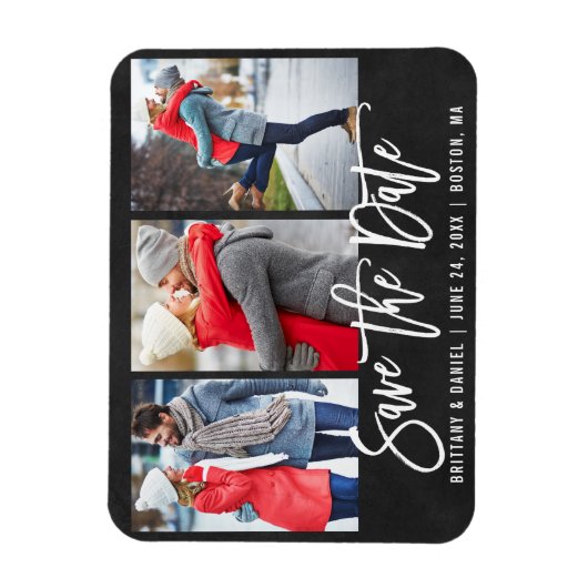 Magnet Flexible Brosse de tableau noir Script 3 Photo Enregistrer (Vertical)