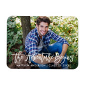 Magnet Flexible Brosse moderne Script Aventure commence la graduat (Horizontal)