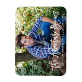 Magnet Flexible Brosse moderne Script Aventure commence la graduat (Vertical)