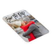 Magnet Flexible Brosse moderne Script Couple Photo B Enregistrer L (Côté Droit)