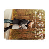 Magnet Flexible Brosse moderne Script Enregistrer la photo Date Co (Horizontal)