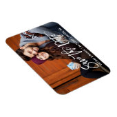 Magnet Flexible Brosse moderne Script Enregistrer la photo de date (Côté Droit)