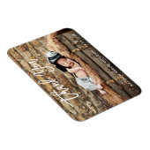 Magnet Flexible Brosse moderne Script Merci Nouveau bébé What (Côté Droit)