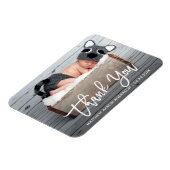 Magnet Flexible Brosse moderne Script Nouveau Merci bébé Wht (Côté Gauche)