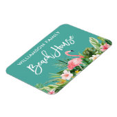 Magnet Flexible Brosse Script Tropical Floral Family Beach House (Côté Gauche)