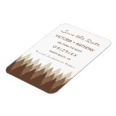 Magnet Flexible Brown Forest Range Woodland Wedding Enregistrer La (Côté Gauche)
