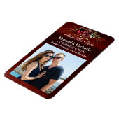 Magnet Flexible Brown rustique Sauvez la date de notre aimant Mari (Côté Gauche)