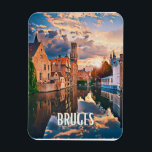 Magnet Flexible Bruges Belgique Photo Vintage<br><div class="desc">Bruges ; en : Brugge ; en allemand : Brügge,  est une ville de Belgique en Région flamande,  chef-lieu et plus grande ville de la province de Flandre-Occidentale.</div>