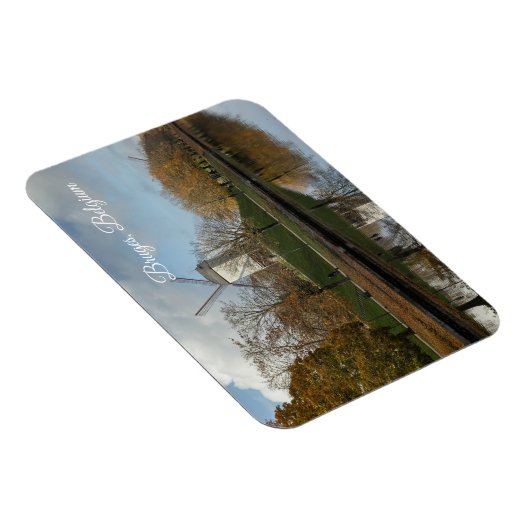 Magnet Flexible Bruges Windmills Autumn Reflections (Côté Droit)
