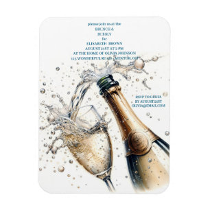 Magnet Flexible Brunch et Champagne pour Enterrement de Vie de Jeu