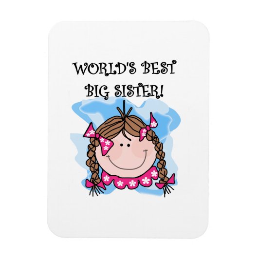 Magnet Flexible Brunette Les Meilleurs Cadeaux Grandes Soeurs Du M (Vertical)