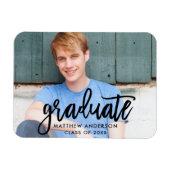 Magnet Flexible Brush Script Moderne Graduation Faire-part (Horizontal)