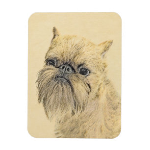 Magnet Flexible Brussels Griffon Painting - Cute Original Dog Art