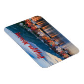 Magnet Flexible Bryggen Bergen Norvège stylisé (Côté Droit)