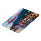 Magnet Flexible Bryggen Bergen Norvège stylisé (Côté Gauche)