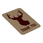 Magnet Flexible Buck Deer Head | Rustic Buffalo Plaid Merci (Côté Droit)