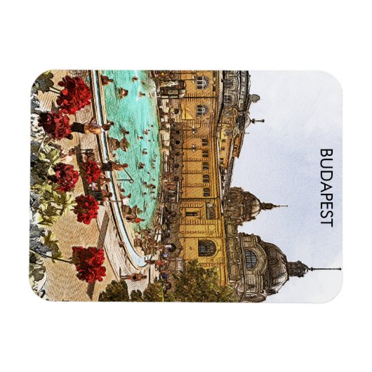 Magnet Flexible Budapest Hongrie Széchenyi Thermes (Horizontal)