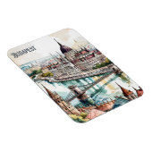 Magnet Flexible Budapest Hungary Parliament Danube River Skyline (Côté Droit)