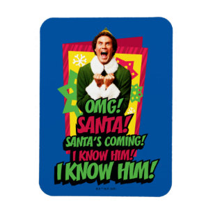 Magnet Flexible Buddy the Elf OMG! Santa!