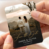 Magnet Flexible Budget Mariage Élégant Enregistrer La Date Couple