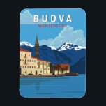 Magnet Flexible Budva Montenegro Retro Travel Art Vintage<br><div class="desc">Budva vectoriel design. Budva est une ville du Monténégro sur la mer Adriatique. Faisant partie de la Riviera Budva,  elle est connue pour ses plages de sable et sa vie nocturne.</div>