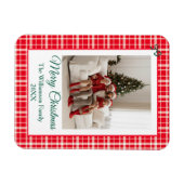 Magnet Flexible Buffalo Check Style Cadre photo Joyeux Noël (Horizontal)