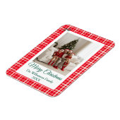 Magnet Flexible Buffalo Check Style Cadre photo Joyeux Noël (Côté Gauche)