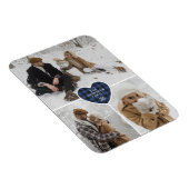 Magnet Flexible Buffle bleu neige personnalisé Plaid Photo Noël (Côté Droit)