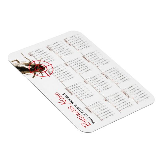 Magnet Flexible Bug Killer Pest Control 2016 Calendrier Promotion (Côté Droit)