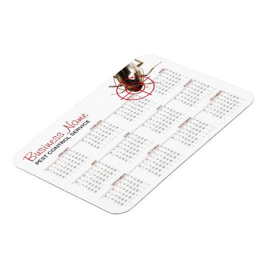 Magnet Flexible Bug Killer Pest Control 2016 Calendrier Promotion (Côté Gauche)