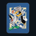 Magnet Flexible BUGS BUNNY™ & DAFFY DUCK™ Prêt Pour La Saison De C<br><div class="desc">Découvrez BUGS BUNNY™ habillé en canard et DAFFY DUCK™ habillé en lapin, entouré de diverses affiches "Rabbit Season Open" et "Duck Season Open" qui les entourent.</div>