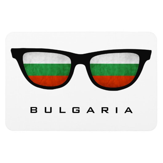 Magnet Flexible Bulgaria Shades texte et aimant couleur personnali (Horizontal)