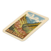 Magnet Flexible Bulgarie Illustration peinte Voyage Art Vintage (Côté Gauche)