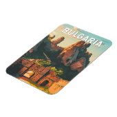 Magnet Flexible Bulgarie Illustration Voyage Art Vintage (Côté Gauche)
