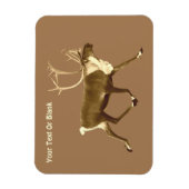 Magnet Flexible Bull Caribou - Sepia (Vertical)