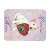 Magnet Flexible Bull Terrier Heart Maman (Horizontal)