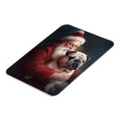 Magnet Flexible Bulldog avec Noël Festif du Père Noël (Côté Gauche)