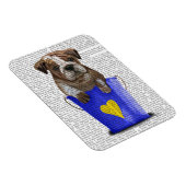 Magnet Flexible Bulldog Bucket Of Love Blue (Côté Droit)