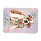 Magnet Flexible Bulldog Heart Maman (Horizontal)