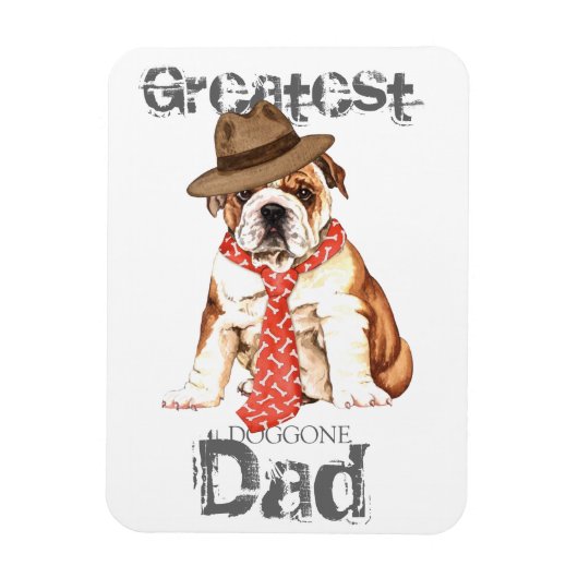 Magnet Flexible Bulldog Papa (Vertical)