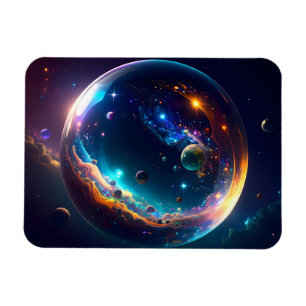 Magnet Flexible Bulle cosmique Galaxie Imaginaire Art