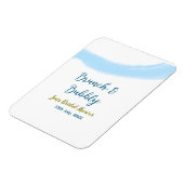 Magnet Flexible Bulle d'aquarelle dorée bleue et mariage brunch (Côté Gauche)