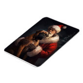 Magnet Flexible Bullmastiff avec Noël Festif du Père Noël (Côté Gauche)