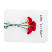 Magnet Flexible Bundle of Red Carnation Flowers (Horizontal)