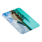 Magnet Flexible Bungalow aquatique, aimant rectangulaire Bora Bora (Côté Droit)