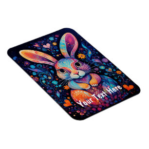 Magnet Flexible Bunny coloré Texte personnalisé