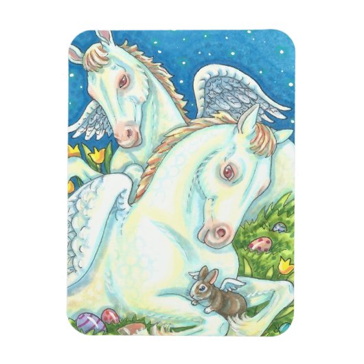 MAGNET FLEXIBLE BUNNY & COLT ANGELS, WHIMSY EASTER PETIT (Vertical)