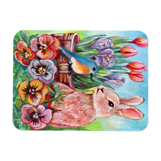 Magnet Flexible Bunny de printemps (Horizontal)